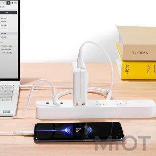 Розумний мережевий Wi-Fi фільтр-подовжувач Xiaomi AIGO Power Strip with 3USB 2m White (AC0331ZN)