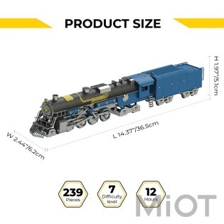 Поїзд експрес Полярний кольоровий Metal-Time Polar Steel color MT052