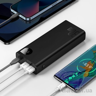 Внешний аккумулятор (Power Bank) Baseus Adaman Metal Digital Display 20000 mAh 30W black (PPAD030001)