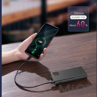 Універсальна батарея Baseus Adaman Metal Digital Display PD3.0+QC3.0 22.5W 10000mAh Black (PPAD000001)