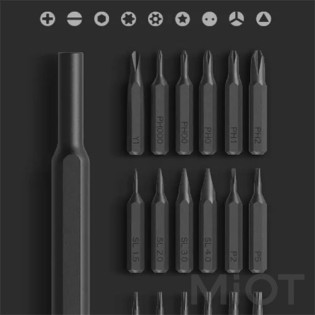 Набір викрутка з набором насадок Villes Screw Driver Set 24 in 1 Black