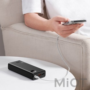 Зовнішній акумулятор (Power Bank)  Baseus Adaman Metal Digital Display 20000 mAh 30W black (PPAD030001)