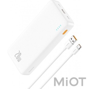 Зовнішній акумулятор (Power Bank) Baseus Airpow 20000 mAh 20W White (PPAP20K)