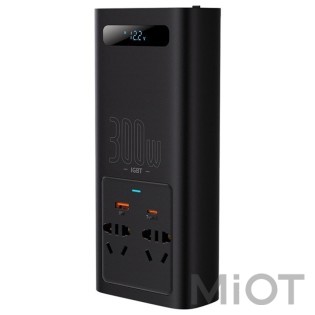 Автомобільний інвертор DC-AC Baseus Super Si Power 300W Black (CGNB010101)
