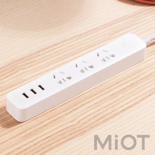 Умный Wi-Fi удлинитель Xiaomi AIGO Power Strip Wi-Fi (3 розетки; 3 USB) White 2m (AC0331ZN)