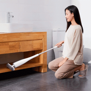  Швабра Xiaomi Швабра Blue Fish Sponge Mop White Для сухого та вологого прибирання (PU03A)