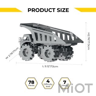 Кар'єрний самоскид механічний конструктор Quarry Transporter Metal-Time MT014