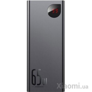 Внешний аккумулятор (Power Bank) Baseus Adaman Metal Digital Display Quick Charge Power Bank 65W 20000mAh Black (PPIMDA-D01)