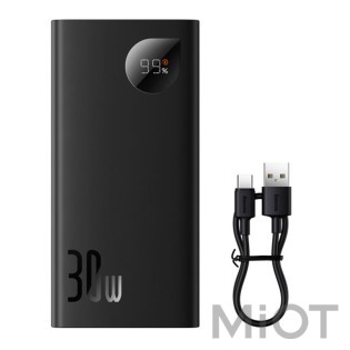 Зовнішній акумулятор (Power Bank) Baseus Adaman Metal Digital Display 10000 mAh 30W Black (PPAD040101/PPADM2-10)