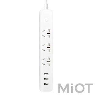 Розумний мережевий Wi-Fi фільтр-подовжувач Xiaomi AIGO Power Strip with 3USB 2m White (AC0331ZN)