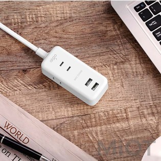 Подовжувач Xiaomi AIGO Power Strip (3 розетки; 2 USB)  White1 m (AC0320)