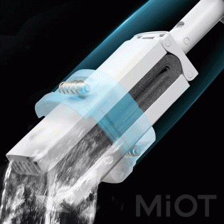 Швабра Xiaomi Швабра Blue Fish Sponge Mop White Для сухого та вологого прибирання (PU03A)