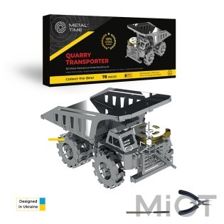 Карьерный самосвал механический конструктор Quarry Transporter Metal-Time MT014