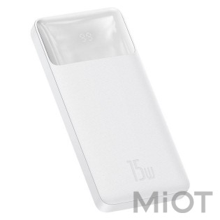 Зовнішній акумулятор (Power Bank) Baseus Bipow Overseas 10000 mAh 15W White (PPBD050002/PPBD10)
