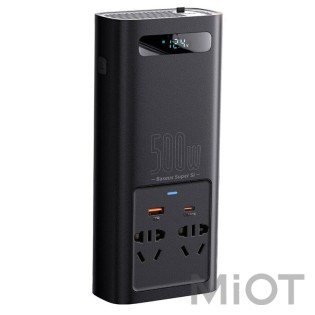 Автомобільний інвертор DC-AC Baseus Super Si Power 500W Black (CGNB000101)