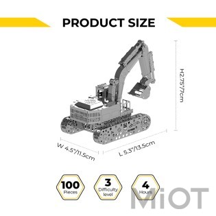 Экскаватор конструктор Tireless Digger Metal-Time MT043