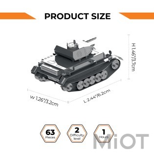 Модель танка конструктор World of Tanks Pz.Kpfw. II Ausf. G Metal-Time MT061