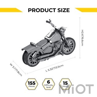 Мотоцикл механічний набір Harley Davidson Roadway Fantasy Metal-Time MT012