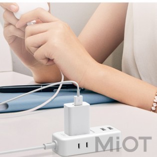 Подовжувач Xiaomi AIGO Power Strip (3 розетки; 2 USB)  White1 m (AC0320)