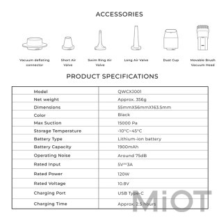Компрессор Пылесос многофункциональный Xiaomi HOTO Compressed Air Capsule (QWCXJ001)