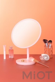 Дзеркало для макіяжу з LED підсвічуванням Xiaomi Jordan-Judy (NV535) Pink