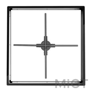Голографический 3D настольный вентилятор 3D LED fan 52cm kit с напольным кронштейном та защитной рамкой