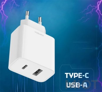 Мережевий зарядний пристрій Xiaomi CUKTECH A19 EU 30W Charger (Type-A + Type-C) White