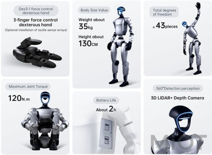 Робот Humanoid agent AI avatar UNITREE G1