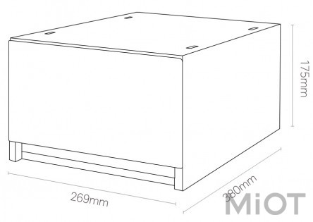 Полиця з висувною шухлядою Xiaomi 17PIN PP White