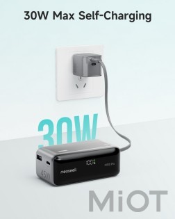 Внешний аккумулятор Xiaomi Neoseek Digital Display Fast-Charging Power Bank M310 Pro 45W 10000mAh Titanium Gray (iPB1045)