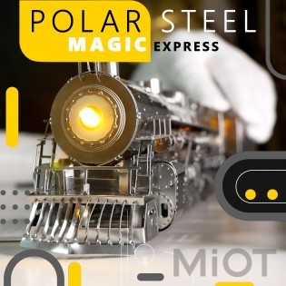 Поїзд експрес Полярний кольоровий Metal-Time Polar Steel color MT052