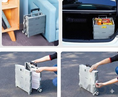 Складная переносная тележка для продуктов Xiaomi MAIWEI Trolley Case Gray Large 35L