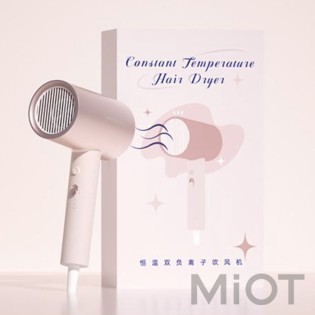 Фен для волосся Xiaomi DOCO Dual Negative Ion Hair Dryer Pink AN002