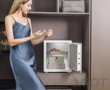 Розумний електронний сейф зі сканером відбитка пальця  Xiaomi CRMCR BGX-X1-45MP White
