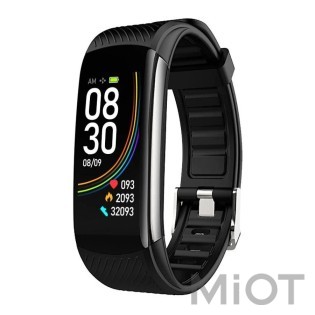 Розумний фітнес браслет Lemfo C6T із датчиком температури тіла (Чорний)