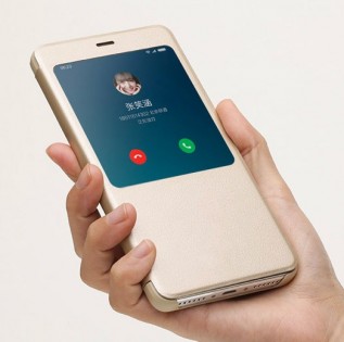 Чехол книжка с окошком Smart Display для смартфонов Xiaomi Note 4 Silver 1163000019