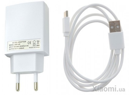 Зарядное устройство 5V 2A EU standard charger with Type-C cable White