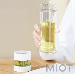 Заварювальний термос Xiaomi QUANGE Intelligent Tea Separator Cup White (H8134)