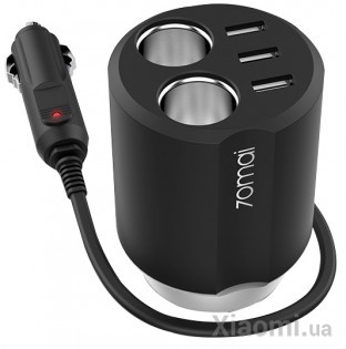 Автомобильное зарядное устройство Xiaomi 70Mai Car charger 3USB Black CC03