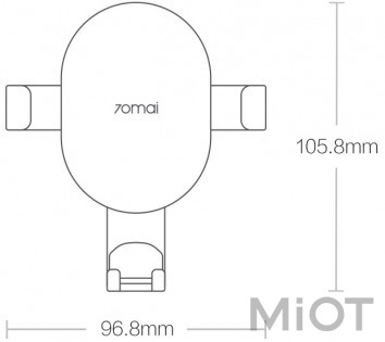 Автомобільне кріплення Xiaomi 70mai Wireless Charger Car Mount (MidrivePB01)
