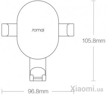 Автомобильное крепление Xiaomi 70mai Wireless Charger Car Mount (MidrivePB01)