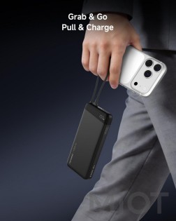 Внешний аккумулятор Xiaomi Neoseek Ultra-Thin Power Bank M320 Air 55W 20000mAh with Built in USB Cable Titanium Black (iPB2055s)