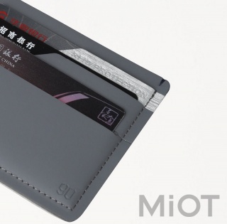 Картхолдер шкіряний 90FUN anti-thief wallet Blue RMST11QB