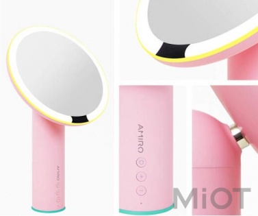Дзеркало для макіяжа Xiaomi AMIRO LUX  8` AML002P Pink
