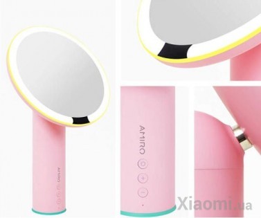 Зеркало для макияжа Xiaomi AMIRO LUX  8` AML002P Pink