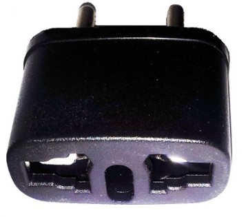 Переходник 220 V Евро Black