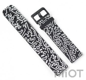 Браслет Xiaomi AMAZFIT Bip silicon strap (A17263) Original (Black-White)
