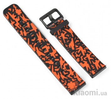 Браслет Xiaomi AMAZFIT Bip silicon strap (A17263) Original (Black-Orange)