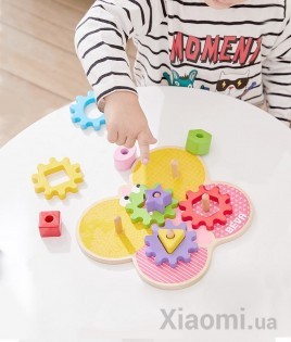 Деревянный Конструктор головоломка Xiaomi BEVA Educational Gear toy Butterfly