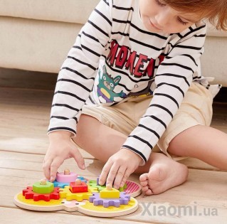 Деревянный Конструктор головоломка Xiaomi BEVA Educational Gear toy Butterfly